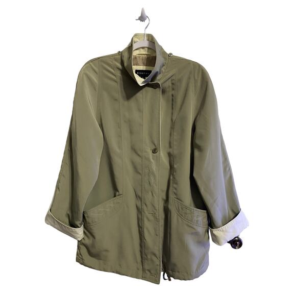 Braetan Coat Women's Large Khaki Green Beige Big Front Pockets - Picture 9 of 9